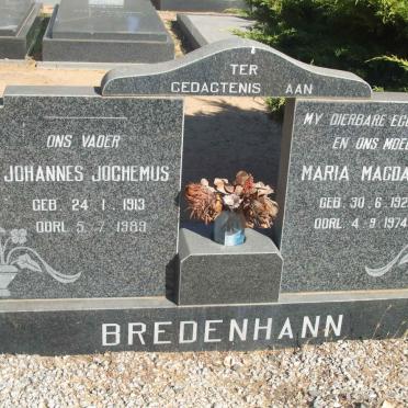 BREDENHANN Johannes Jachemus 1913-1989 &amp; Maria Magdalena 1920-1974
