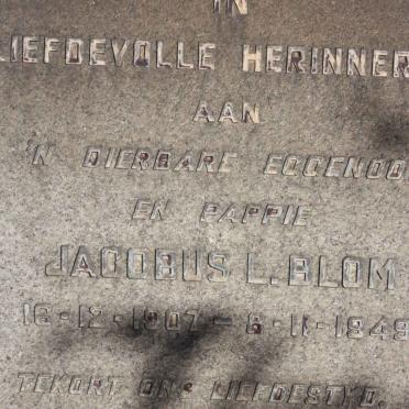 BLOM Jacobus  1907-1949