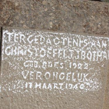 BOTHA Christoffel J.J. 1922-1946
