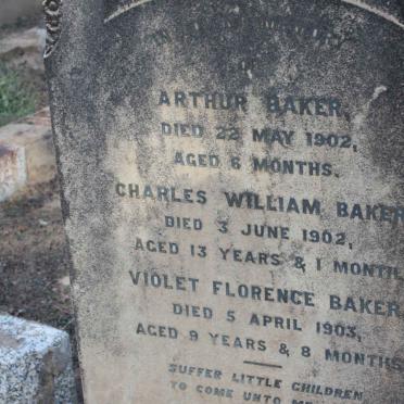 BAKER Arthur -1902 :: BAKER Charles William -1902 :: BAKER Violet Florence -1903