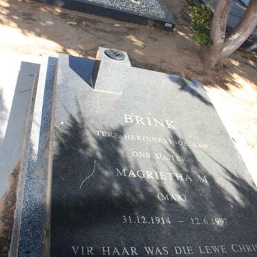BRINK Margareth M. 1914-1997