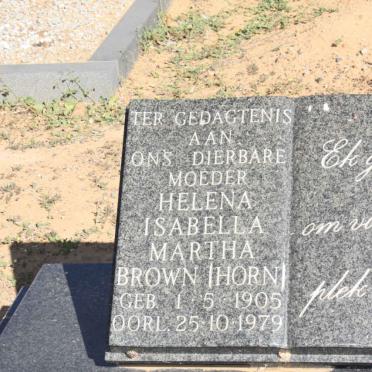 BROWN Helena Isabella Martha nee HORN 1905-1979