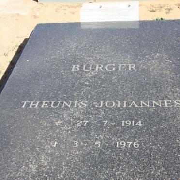 BURGER Theunis Johannes 1914-1976