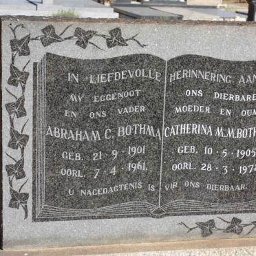 BOTHMA Abraham C. 1901-1961 &amp; Catherina M.M. 1905-1972