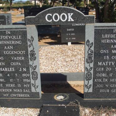 COOK Charles J.N. 1909-1986 &amp;  M.M.V. 1908-1988