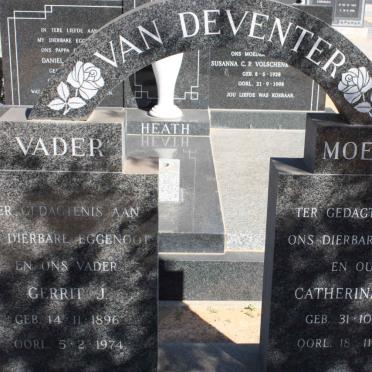 DEVENTER Gerrit J., van 1896-1974 &amp; Catherina J.W. 1901-1976