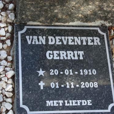 DEVENTER Gerrit, van  1910-2008