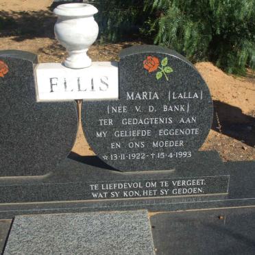 ELLIS Maria nee V.D. BANK 1922-1993