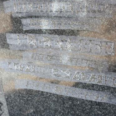 EYSSEN M.C. nee DU PLESSIS 1891-1942 