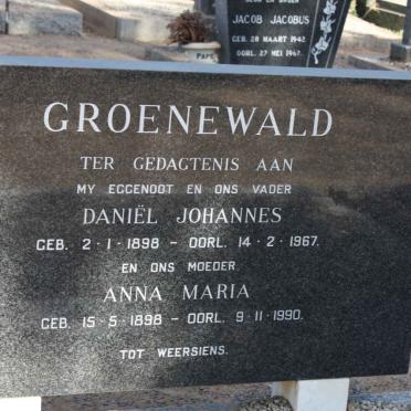 GROENEWALD Daniel Johannes 1898-1967 Anna Maria 1898-1990