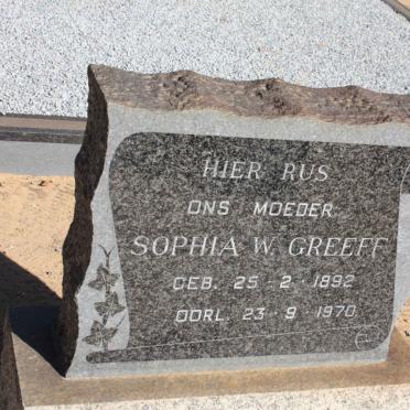 GREEFF Sophia W. 1892-1970