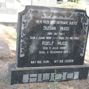 HUGO Roelf 1883-1971 &amp; Susan DU TOIT 1892-1965
