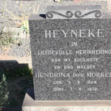HEYNEKE Hendrina nee MORKEL 1924-1972