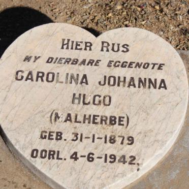 HUGO Carolina Johanna nee MALHERBE 1879-1942