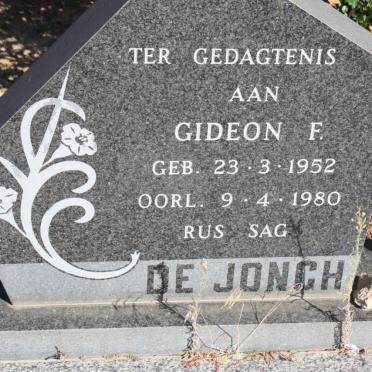 JONGH Gideon F., de 1952-1980