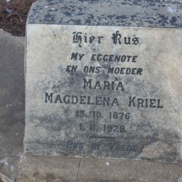 KRIEL Maria Magdalena 1876-1928