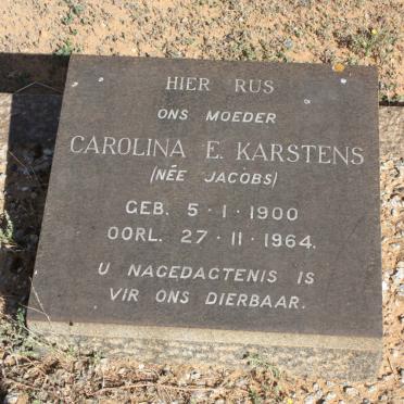 KARSTENS Carlina E. nee JACOBS 1900-1964