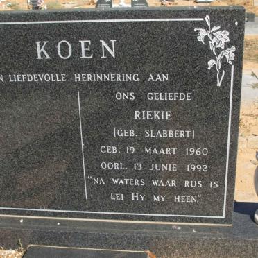 KOEN Riekie nee SLABBERT 1960-1992