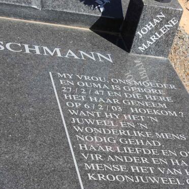 OSCHMANN  Jacoba 1947-2003