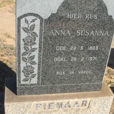 PIENAAR Anna Susanna 1893-1971