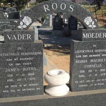 ROOS James Botha 1894-1970 &amp; Maria Margrietha Cornelia 1892-1978