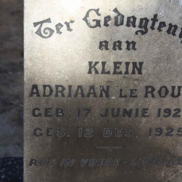 ROUX Adriaan, le 1925-1925