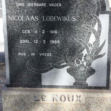ROUX Nicolaas Lodewikus, le 1916-1966