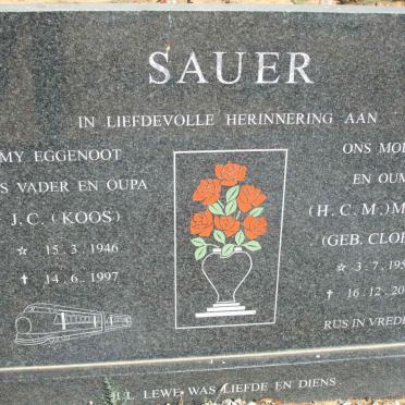 SAUER J.C. 1946-1997 &amp; H.C.M. CLOETE 1952-2004