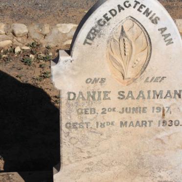 SAAIMAN Danie 1917-1930