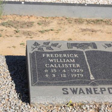 SWANEPOEL Frederick William Callister 1929-1979