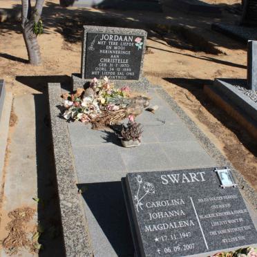 SWART Carolina Johanna Magdalena 1947-2007 :: JORDAAN Christelle 1970-1989