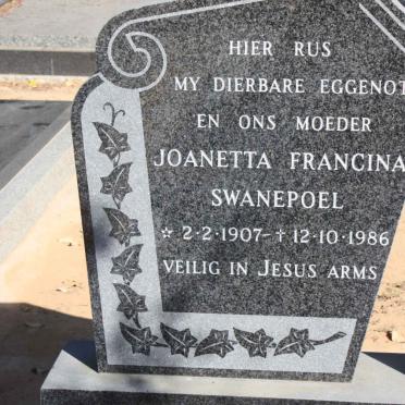 SWANEPOEL Joanetta Francina 1907-1986