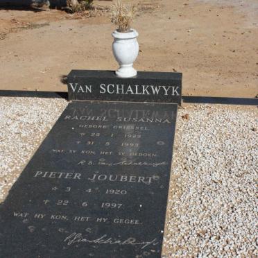 SCHALKWYK Pieter Joubert, van 1920-1997 &amp; Rachel Susanna GRIESSEL 1922-1993