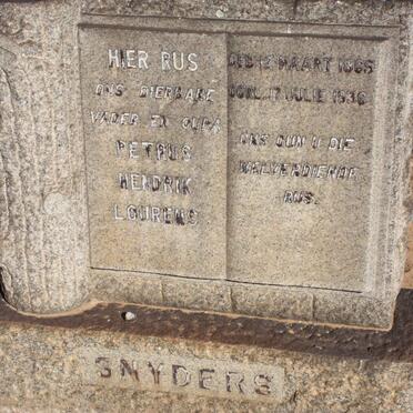 SNYDERS Petrus Hendrik Lourens 1865-1936