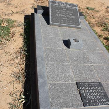 SNYMAN Johannes Paulus 1938-1984 &amp; Gertruida Magrietha Jacomina 1945-1999