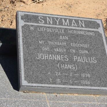 SNYMAN Johannes Paulus 1938-1984