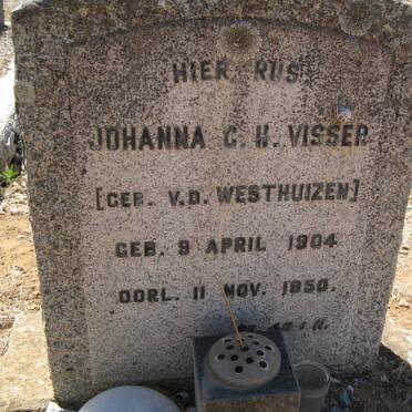 VISSER C.H. nee V.D. WESTHUIZEN 1904-1950