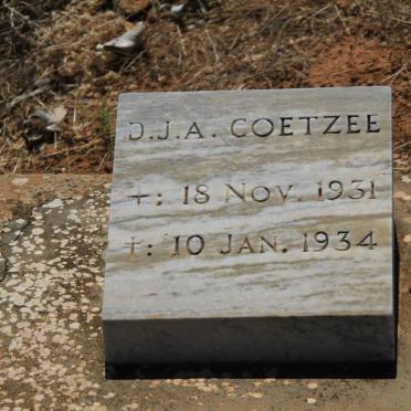 COETZEE D.J.A. 1931-1934