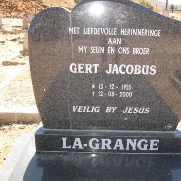 GRANGE Gert Jacobus, la 1955-2000