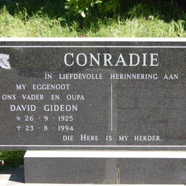 CONRADIE David Gideon 1925-1994