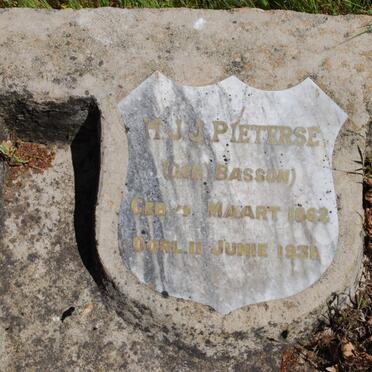 PIETERSE H.J.J. nee BASSON 1862-1931