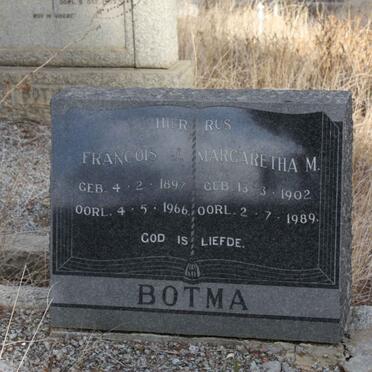 BOTMA Francois J. 1897-1966 &amp; Margaretha M. 1902-1989