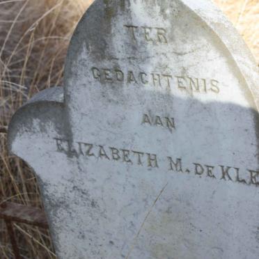 KLERK Elizabeth M., de
