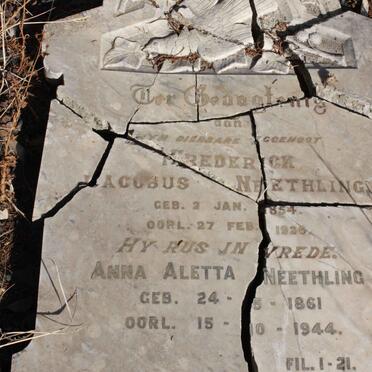 NEETHLING Frederick Jacobus 1854-1926 &amp; Anna Aletta 1861-1944
