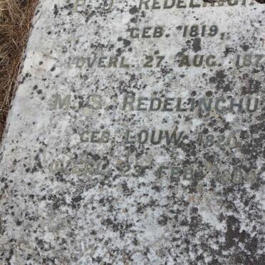 REDELINGHUYS M.S. nee LOUW 1820-1884