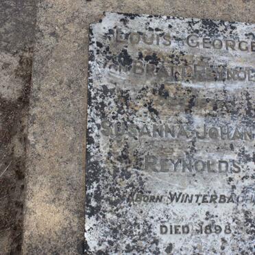 REYNOLDS Louis George Von Bratt -1877 &amp; Susanna Johanna WINTERBACH -1898