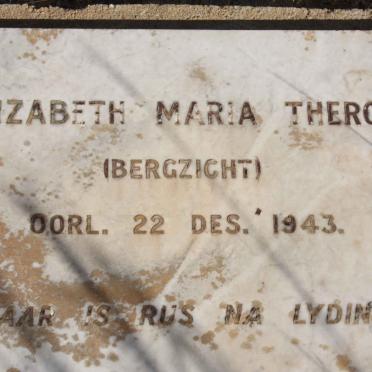 THERON Elizabeth Maria nee BERGZICHT -1943