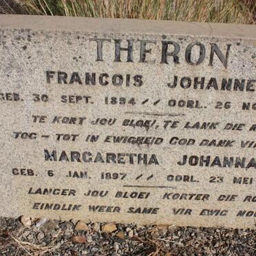 THERON Francois Johannes 1894-1945 &amp; Margaretha Johanna 1897-1965