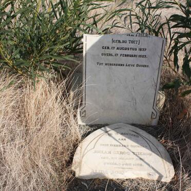 THERON Johan Gerog 1830-1909 &amp; Alida Josina DU TOIT 1837-1923