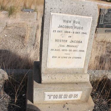 THERON Jacobus Hugo 1864-1941 &amp; Hester Jacoba MARAIS 1870-1940